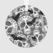 ハロウィンのスカル装飾カーラベラ オーナメント (裏面)