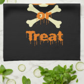ハロウィンのスカル キッチンタオル (折り畳み)