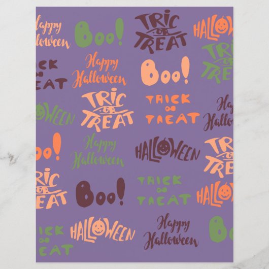 ハロウィンのスクラップブック用紙 (正面)