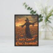 ハロウィンのスケアクロウのポストカード ポストカード (スタンド正面)
