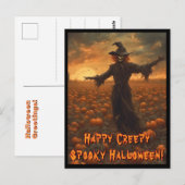 ハロウィンのスケアクロウのポストカード ポストカード (正面/裏面)