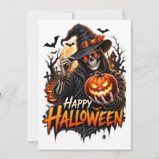 ハロウィンのスケルトンパンプキンギフト メンズ用 招待状
