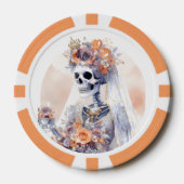 ハロウィンのスケルトンポーカーチップ ポーカーチップ (正面)