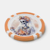 ハロウィンのスケルトンポーカーチップ ポーカーチップ (シングル)