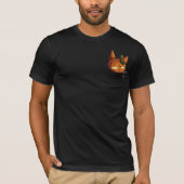 ハロウィンのスケルトン猫のかぼちゃ Tシャツ (正面)