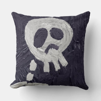 ハロウィンのスケルトン クッション