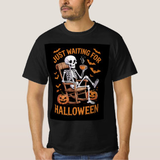 ハロウィンのスケルトン スケルトン シーズンのためのお待ちかね Tシャツ