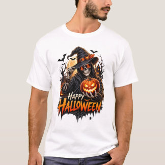 ハロウィンのスケルトン・パンプキンギフト メンズ用 Tシャツ