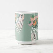 ハロウィンのスケルトン パンプキン ブーケ コーヒーマグカップ (中央)