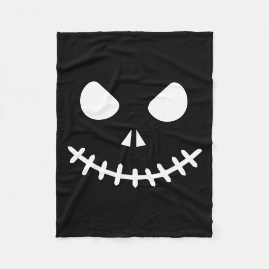 ハロウィンのスケルトン フリースブランケット (正面)