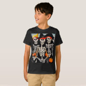 ハロウィンのスケルトン Tシャツ (正面フル)