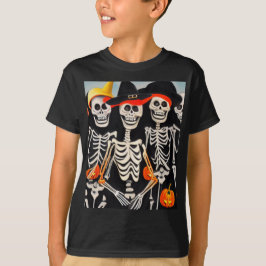 ハロウィンのスケルトン Tシャツ