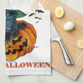 ハロウィンのスコッチテリア キッチンタオル (四つ折り)