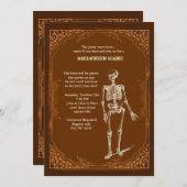 ハロウィンのスタイルをパーティを楽しむ招待状 招待状 (正面/裏面)