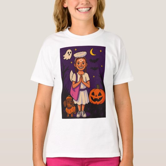ハロウィンのスタイル2 エミー Tシャツ (正面)