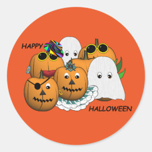 ハロウィンのステッカー ラウンドシール