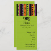 ハロウィンのストライプなくもメニューカード メニュー (正面/裏面)