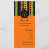 ハロウィンのストライプなカボチャメニューカード メニュー (正面)