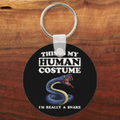 ハロウィンのスネークコスプレ キーホルダー (正面)