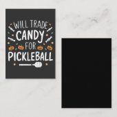 ハロウィンのスパイシーなお菓子とピックルボールの交換 ノートカード (正面/裏面)