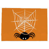 ハロウィンのスパイダーウェブ ラージペーパーバッグ (裏面)