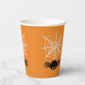 ハロウィンのスパイダーウェブ 紙コップ (裏面)