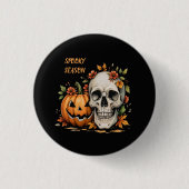 ハロウィンのスプーキーシーズン 缶バッジ (正面)
