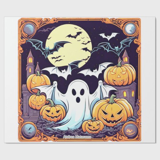 ハロウィンのスリル ラッピングペーパー (フラット)