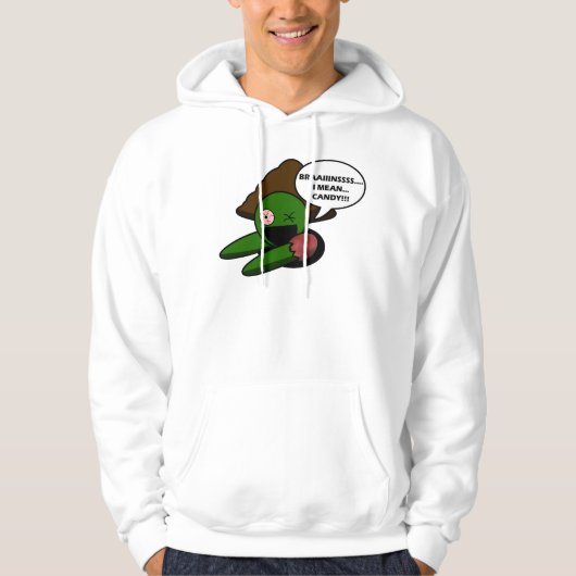 ハロウィンのゾンビのフード付きスウェットシャツ パーカ (正面)