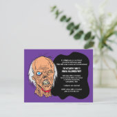 ハロウィンのゾンビの衣裳のパーティの招待状 招待状 (スタンド正面)