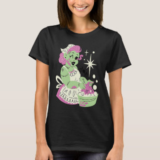 ハロウィンのゾンビ女性ママ掃除 Tシャツ