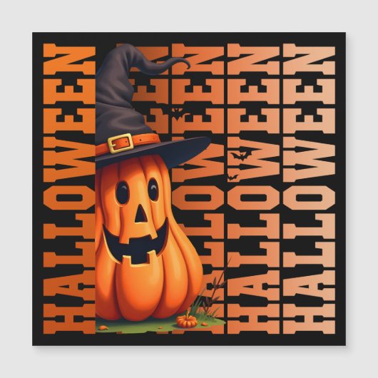 ハロウィンのタイポグラフィおもしろかぼちゃギフト (正面)