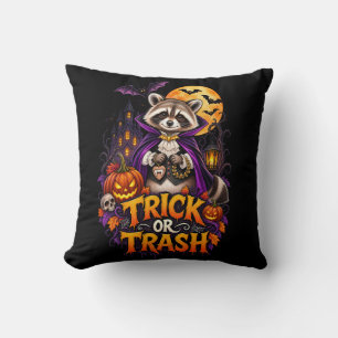 ハロウィンのタヌキの吸血鬼 トリック・オア・トラッシュ クッション