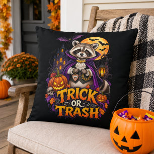 ハロウィンのタヌキの吸血鬼 トリック・オア・トラッシュ クッション