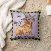 ハロウィンのダックスフント クッション (ブランケット)