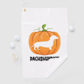 ハロウィンのダックスフント ゴルフタオル (インサイチュ)