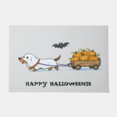 ハロウィンのダックスフント ドアマット (正面)