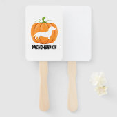 ハロウィンのダックスフント ハンドファン (正面&裏面)