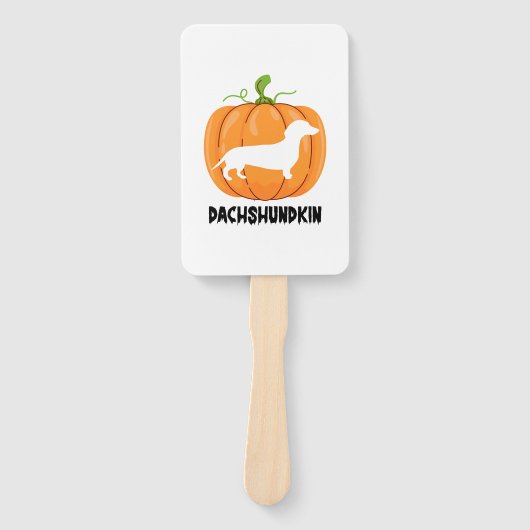 ハロウィンのダックスフント ハンドファン (正面)