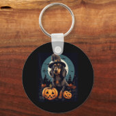 ハロウィンのダックスフンド キーホルダー (正面)
