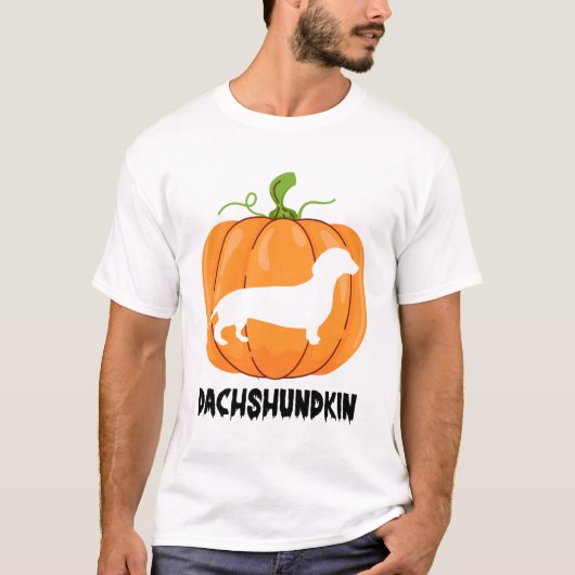 ハロウィンのダックスフンド Tシャツ (正面)