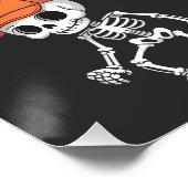 ハロウィンのダンスする子供スケルトン ポスター (コーナー)