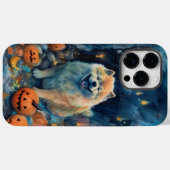 ハロウィンのチャウチャウとかぼちゃの怖いデザイン Case-Mate iPhoneケース (裏面 (横))
