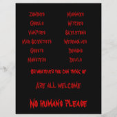 ハロウィンのチラシ チラシ (裏面)