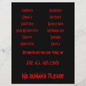 ハロウィンのチラシ チラシ (裏面)