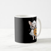 ハロウィンのチワワ幽霊犬 コーヒーマグカップ (正面右)