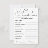 ハロウィンのテーマでベビーシャワーのゲーム 招待状 (正面)