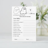 ハロウィンのテーマでベビーシャワーのゲーム 招待状 (スタンド正面)