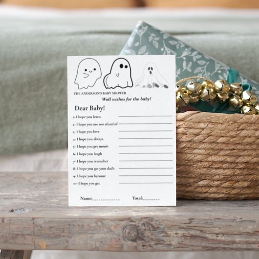 ハロウィンのテーマでベビーシャワーのゲーム 招待状