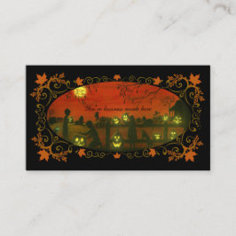 ハロウィンのテーマの名刺のハロウィンの収穫 名刺
